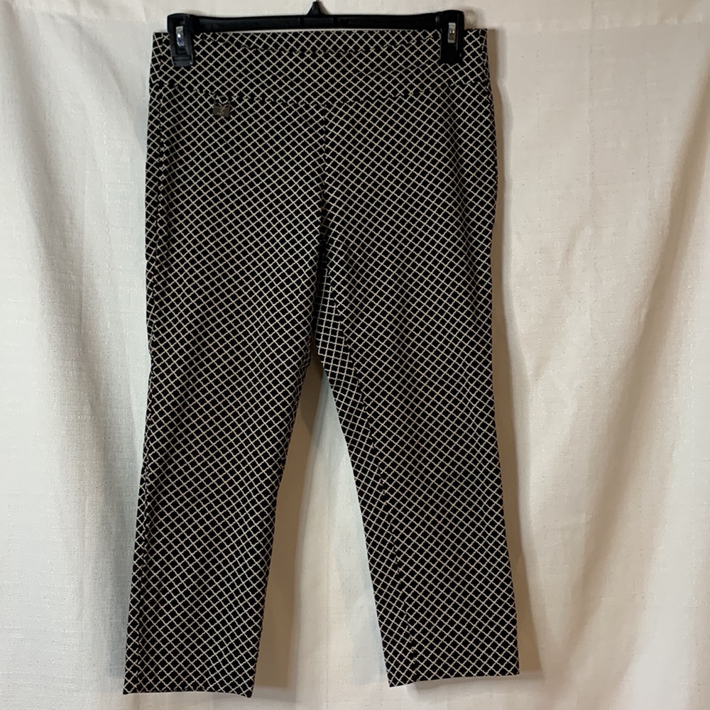 Rafaella Navy Patterned Pull On Cropped Pant - image 5